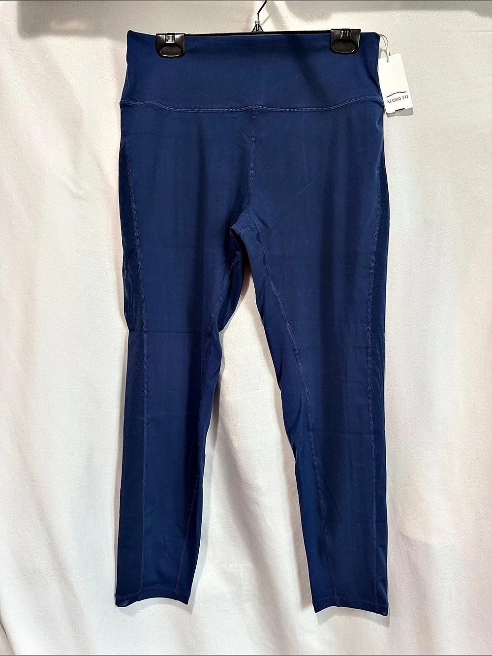 Along Fit Mesh Yoga Leggings with Side Pockets Blue XXL